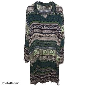 Lola P Tribal Aztec Print Boho Dress